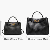 Geantă Zilnică Împletită Indigo