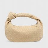 Geanta Lila Medie Woven cu Detaliu de Nod