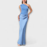 Elegantne maxi haljine s jednim naramenicom i naborkima