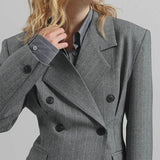Sofia | Sivi Blazer s Remenom
