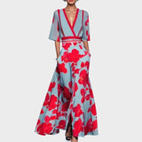 Emily | Rochie Florală cu Guler în Formă de V