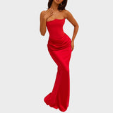 Flora | Rochie din Satin cu Top Incorporat