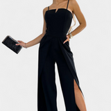 Prescillia Mono cu Bretele de Spaghete și Picior cu Deschidere