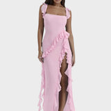 Amira | Rochie lungă prune închis