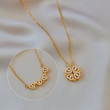 Colier al Trifoiului cu 4 Foi al Iubirii