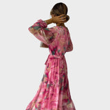 Alanna | Rochie lungă cu imprimeu floral