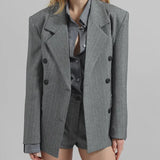 Sofia | Sivi Blazer s Remenom