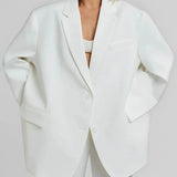 Sofia | Oversized Blazer Čistih Linija Bijeli