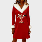 Rena | Rochie cu Model de Crăciun