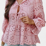 Kayden | Top Boem de Dantelă cu Croi Fluid