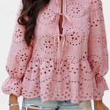 Kayden | Top Boem de Dantelă cu Croi Fluid