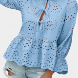 Kayden | Top Boem de Dantelă cu Croi Fluid