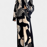 Basilisa Set cu Pantaloni Largi cu Imprimare Graffiti