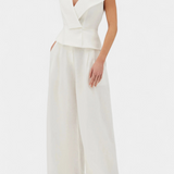 Hayden Conjunto Top Asimetric și Pantalon Palazzo