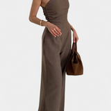 Magnolia Mono Elegant cu Un Hombro și Frunciri