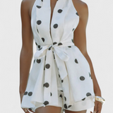 Eshra Set de Top Halter și Șort cu Puncte