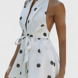 Eshra Set de Top Halter și Șort cu Puncte