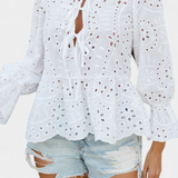 Kayden | Top Boem de Dantelă cu Croi Fluid