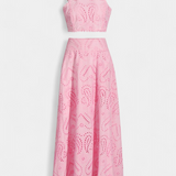 Danitza Conjunto Romántico de Encaje Floral Calado