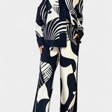 Basilisa Set cu Pantaloni Largi cu Imprimare Graffiti