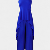 Chrysoula Conjunto Asimetric cu Pantalon Plisat