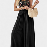 Salopetă Maruja Mono cu Broderie Florală și Dantelă Transparentă