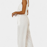 Pascuala Set de Lână din Două Piese cu Bluză Fără Mâneci și Pantaloni Fluizi