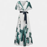 Nayla™ | Rochie Lungă cu Design Acuarelă de Vis