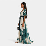 Nayla™ | Rochie Lungă cu Design Acuarelă de Vis