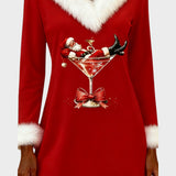 Rena | Rochie cu Model de Crăciun